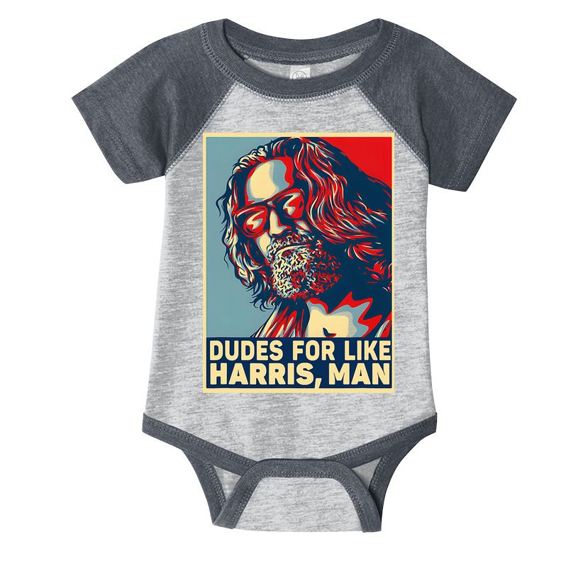 Dudes For Like Harris Man Vote Kamala For President Infant Baby Jersey Bodysuit