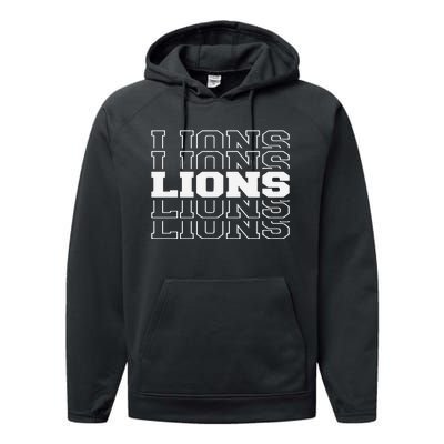 Detroit Football Lions Performance Fleece Hoodie