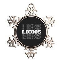 Detroit Football Lions Metallic Star Ornament