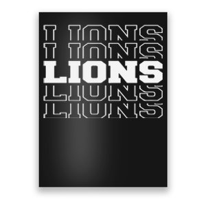 Detroit Football Lions Poster