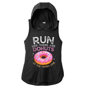 Donut Finish Line Marathon Funny Running For Men Women Ladies PosiCharge Tri-Blend Wicking Draft Hoodie Tank