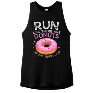 Donut Finish Line Marathon Funny Running For Men Women Ladies PosiCharge Tri-Blend Wicking Tank