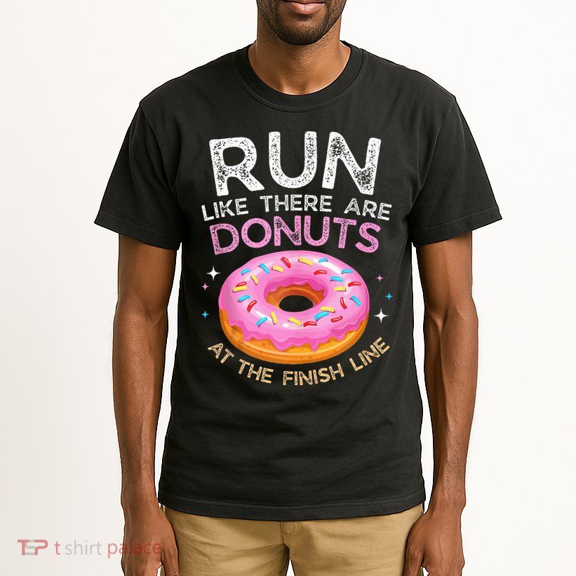 Donut Finish Line Marathon Funny Running For Men Women Tall T-Shirt