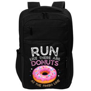 Donut Finish Line Marathon Funny Running For Men Women Impact Tech Backpack