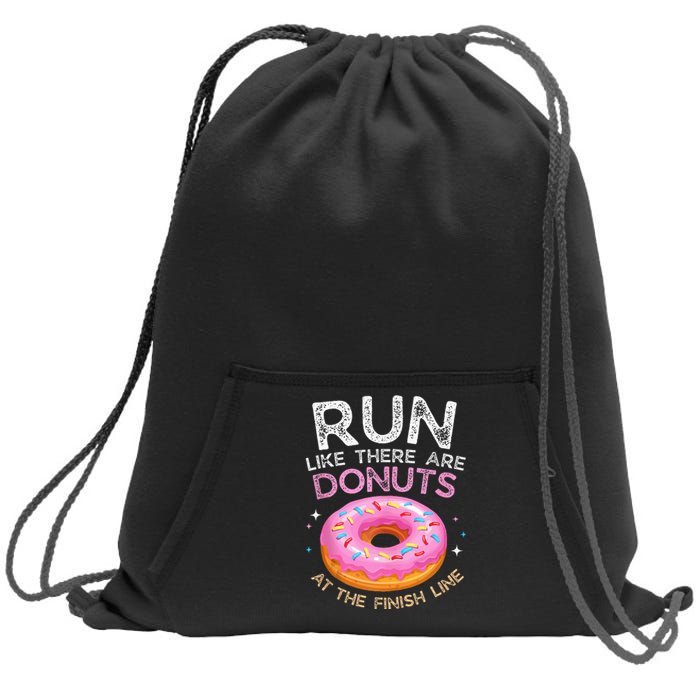 Donut Finish Line Marathon Funny Running For Men Women Sweatshirt Cinch Pack Bag