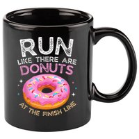 Donut Finish Line Marathon Funny Running For Men Women 11oz C Handle Ceramic Mug