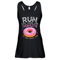 Donut Finish Line Marathon Funny Running For Men Women Ladies Essential Flowy Tank