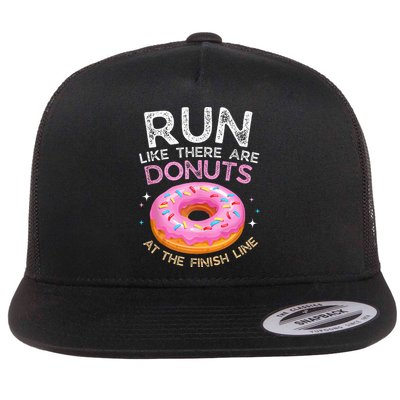 Donut Finish Line Marathon Funny Running For Men Women Flatbill Hat