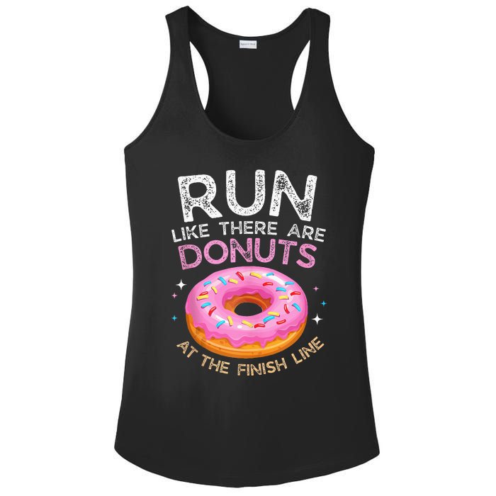 Donut Finish Line Marathon Funny Running For Men Women Ladies PosiCharge Competitor Racerback Tank