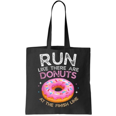 Donut Finish Line Marathon Funny Running For Men Women Tote Bag