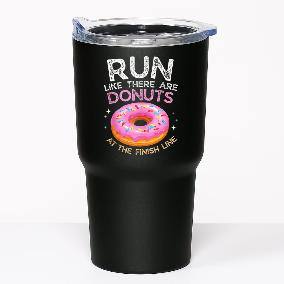 Donut Finish Line Marathon Funny Running For Men Women Tumbler