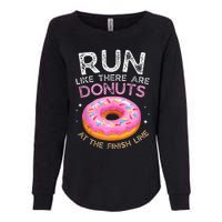 Donut Finish Line Marathon Funny Running For Men Women Womens California Wash Sweatshirt