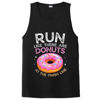 Donut Finish Line Marathon Funny Running For Men Women PosiCharge Competitor Tank