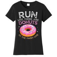 Donut Finish Line Marathon Funny Running For Men Women Women's T-Shirt