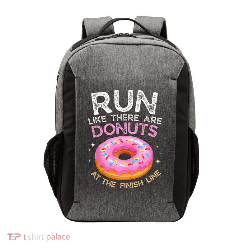 Donut Finish Line Marathon Funny Running For Men Women Vector Backpack