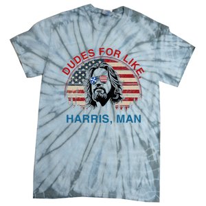 Dudes For Like Harris Man White Dude For Kamala Harris 2024 Tie-Dye T-Shirt