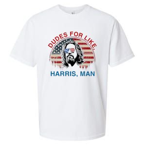 Dudes For Like Harris Man White Dude For Kamala Harris 2024 Sueded Cloud Jersey T-Shirt