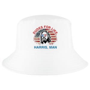 Dudes For Like Harris Man White Dude For Kamala Harris 2024 Cool Comfort Performance Bucket Hat