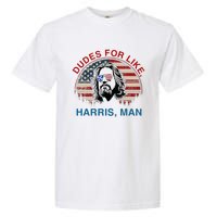 Dudes For Like Harris Man White Dude For Kamala Harris 2024 Garment-Dyed Heavyweight T-Shirt