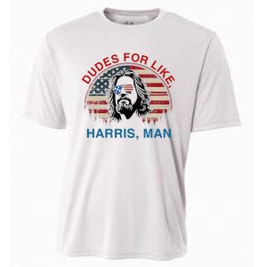 Dudes For Like Harris Man White Dude For Kamala Harris 2024 Cooling Performance Crew T-Shirt