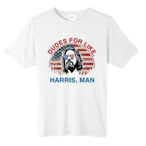 Dudes For Like Harris Man White Dude For Kamala Harris 2024 Tall Fusion ChromaSoft Performance T-Shirt