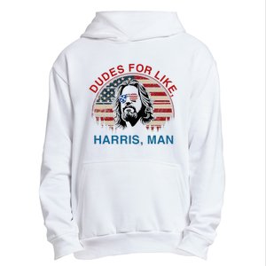 Dudes For Like Harris Man White Dude For Kamala Harris 2024 Urban Pullover Hoodie