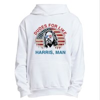 Dudes For Like Harris Man White Dude For Kamala Harris 2024 Urban Pullover Hoodie