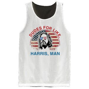 Dudes For Like Harris Man White Dude For Kamala Harris 2024 Mesh Reversible Basketball Jersey Tank