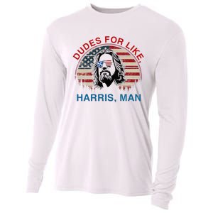 Dudes For Like Harris Man White Dude For Kamala Harris 2024 Cooling Performance Long Sleeve Crew