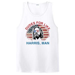 Dudes For Like Harris Man White Dude For Kamala Harris 2024 PosiCharge Competitor Tank