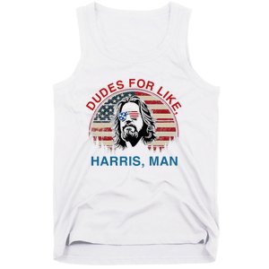 Dudes For Like Harris Man White Dude For Kamala Harris 2024 Tank Top