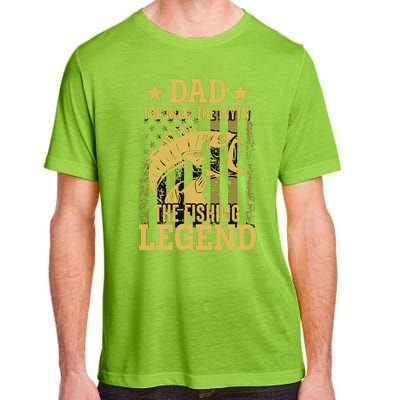 Dad Fishing Legend Flag Adult ChromaSoft Performance T-Shirt