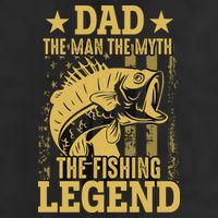 Dad Fishing Legend Flag Cool Comfort Performance Bucket Hat