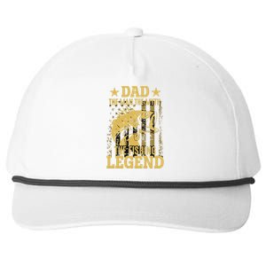 Dad Fishing Legend Flag Snapback Five-Panel Rope Hat