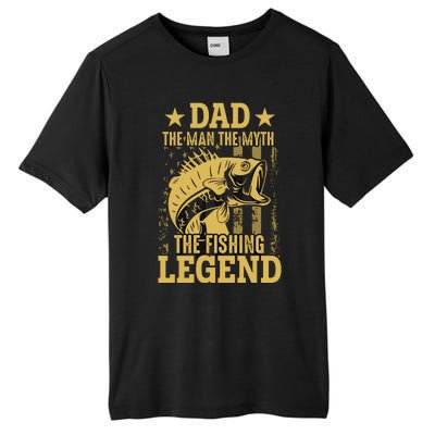 Dad Fishing Legend Flag Tall Fusion ChromaSoft Performance T-Shirt