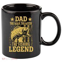 Dad Fishing Legend Flag 11oz C Handle Ceramic Mug