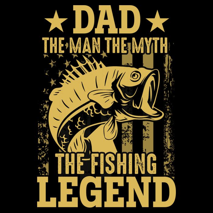 Dad Fishing Legend Flag Drawstring Bag