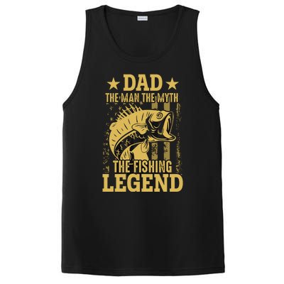 Dad Fishing Legend Flag PosiCharge Competitor Tank