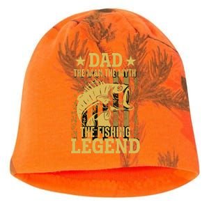 Dad Fishing Legend Flag Kati - Camo Knit Beanie