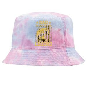 Dad Fishing Legend Flag Tie-Dyed Bucket Hat