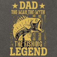 Dad Fishing Legend Flag Cotton Canvas Backpack