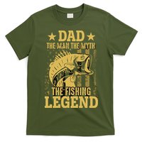 Dad Fishing Legend Flag T-Shirt