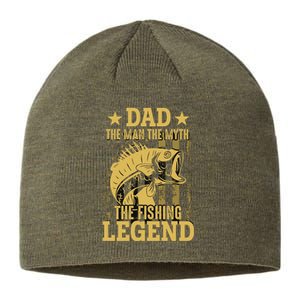 Dad Fishing Legend Flag Sustainable Beanie