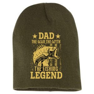 Dad Fishing Legend Flag Short Acrylic Beanie