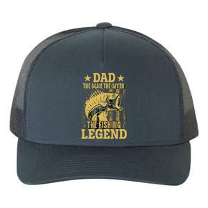 Dad Fishing Legend Flag Yupoong Adult 5-Panel Trucker Hat