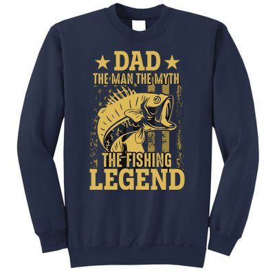 Dad Fishing Legend Flag Sweatshirt