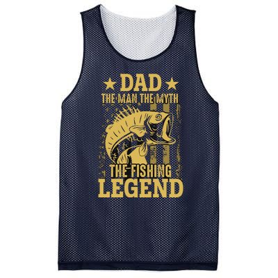 Dad Fishing Legend Flag Mesh Reversible Basketball Jersey Tank