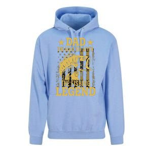 Dad Fishing Legend Flag Unisex Surf Hoodie