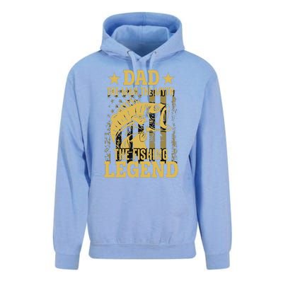 Dad Fishing Legend Flag Unisex Surf Hoodie