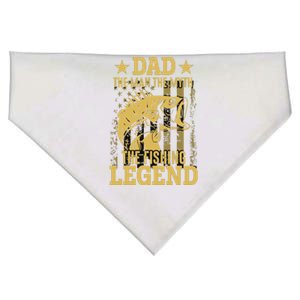 Dad Fishing Legend Flag USA-Made Doggie Bandana